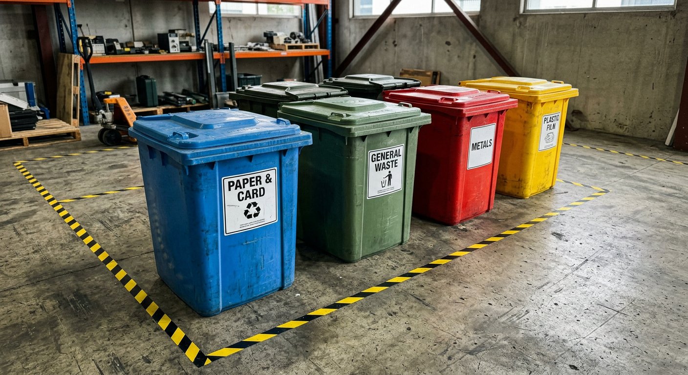 Magazynowanie odpadów w firmie – dopuszczalne terminy, oznakowanie miejsc i wymagania przeciwpożarowe (operat ppoż)